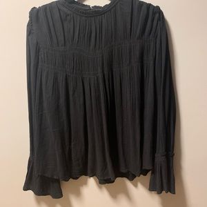 Free People blouse with ruffled cuffs